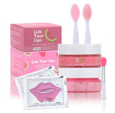 Brosse double-face Lick Your Lips exfolie et lisse les levres pour une peau douce.