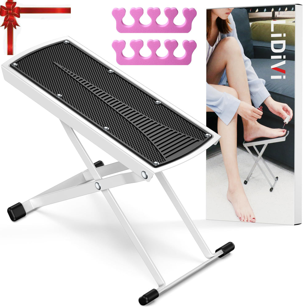 LiDiVi Repose-pieds pédicure, hauteur ajustable pour confort personnalisé.