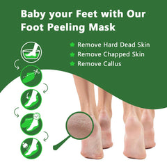 Avant et après utilisation du masque peeling Liefiet sur les pieds