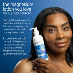 LIFE-FLO Lotion Magnésium : test dermatologique confirmant une peau douce et hypoallergénique.