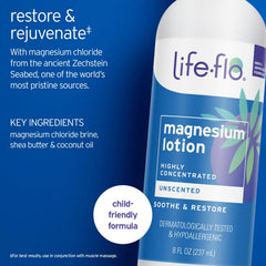 LIFE-FLO Lotion Magnésium : massage facile pour soulager les tensions musculaires.