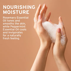 Gel douche magnésium Life-Flo, menthe poivrée, sensation fraîche et revigorante.