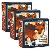 Light Mountain henné couleur-cheveux rouge pack de 3 pour une couleur naturelle