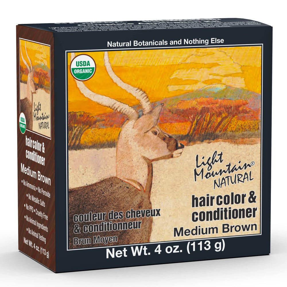 Light Mountain Henné Color Bouteille: couleur naturelle et durable.