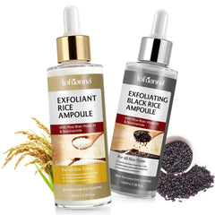 liiutry Glow Rice Ampoule Duo visage: soin léger pour teint lumineux.