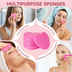 Éponge Lilac cœur rose offre une exfoliation légère et efficace.