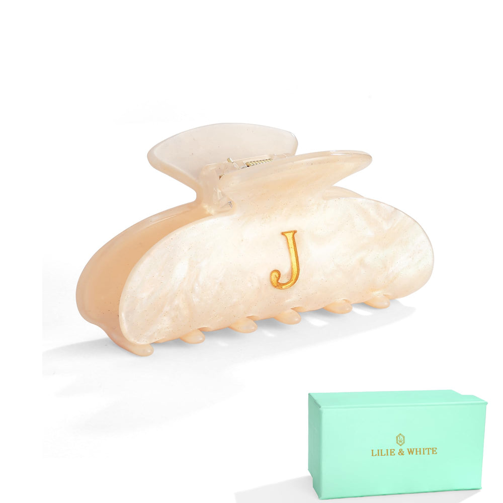 LILIE&WHITE barrette-cheveux lettre J monogramme pour un style personnalisé et durable.