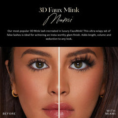 Cils Lilly Lashes 3D Miami sur bande pour pose facile.