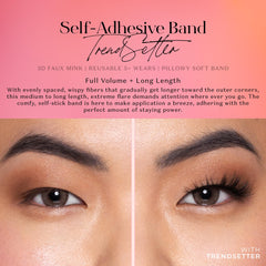 Activation par chaleur du corps qui adhère naturellement avec Lilly Lashes.
