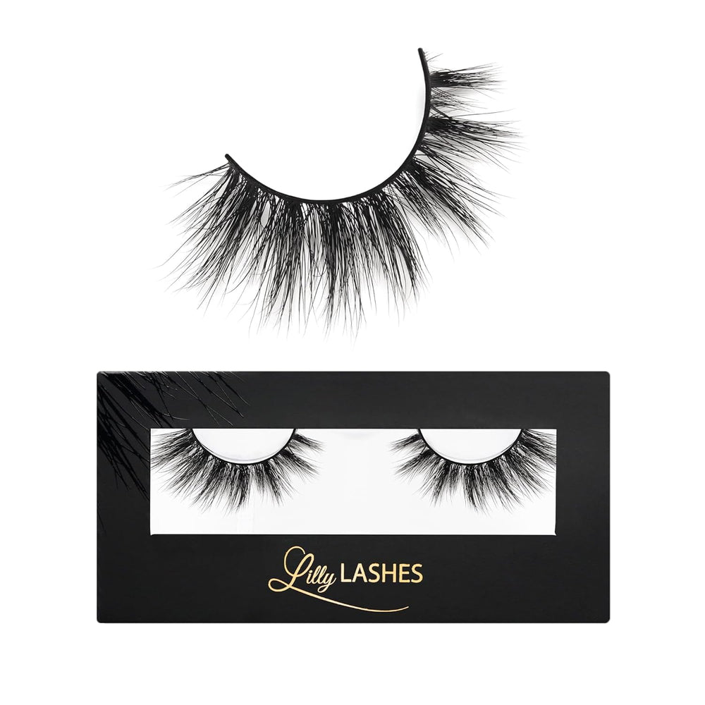 Lilly Lashes Miami Flare 3D Mink Cils : volume naturel et effet wispy pour un regard spectaculaire.