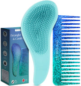 Brosse démêlante Lily England bleu glitter pour démêler en douceur