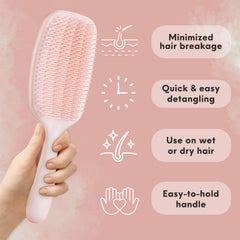 Brosse Lily England à poils flexibles trois niveaux pour boucles.
