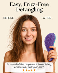 Peigne Lily England détanglante avec dents larges pour nœuds tenaces