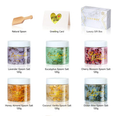 LILY ROY Sels Epsom jasmin et fleurs pour détente aromatique.