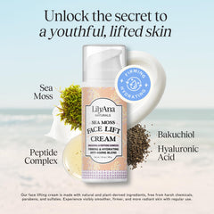 Emballage élégant de la crème liftante LilyAna Naturals Bakuchiol.