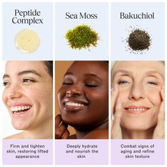 Hydratation intense apportée par Sea Moss et hyaluronique dans LilyAna Naturals Bakuchiol.
