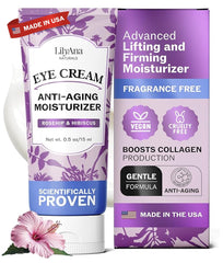 Crème Yeux LilyAna Naturals pour hydratation profonde et regard frais.