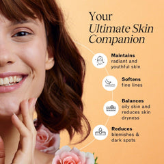 LilyAna Naturals présente des ingrédients rose et aloe vera pour éclat et douceur.