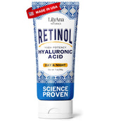 LilyAna Naturals retinol face cream tube close-up showing smooth texture and anti-aging benefits