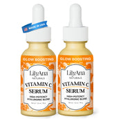 Sérum LilyAna Naturals Vitamin C en flacon, teint lumineux et frais.