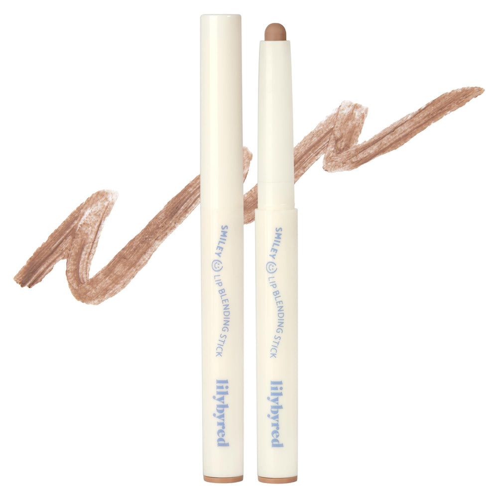 Lilybyred Smiley Lip Blending Stick close-up showing precise lip contour and definition.