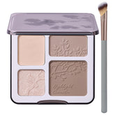 Palette Lilyloria avec miroir pour éclairage et contour, retouches en déplacement.