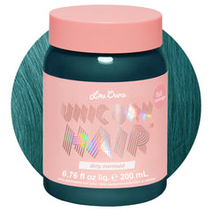 Lime Crime Dirty Mermaid en bouteille, montrant la teinte vert d’eau prête à l’application.