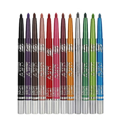 Le crayon Linble yeux métallique rétractable, 12 teintes irisées pour un regard profond.