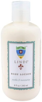 Lindi Skin lotion corporelle pour peau sensible, hydratation douce et durable.