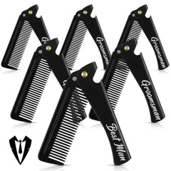 Peigne Lineshading pliant en inox avec ouverture de bouteille, pratique en voyage