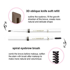 Crayon sourcils double-face Linkinghome, couleur durable et application précise
