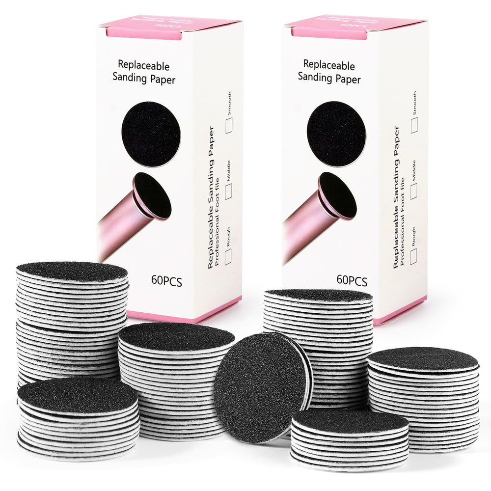 LIONVISON disques sable pied électrique ensemble de 120 pièces pour exfolier en douceur.
