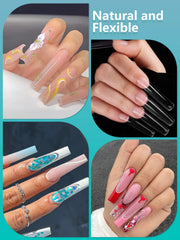 LionVision embouts d'ongles carre extralong taille 1, confort et finition homogène.