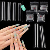 lionvision extensions d'ongles xxl plats sans courbe, faciles à poser pour une manucure naturelle