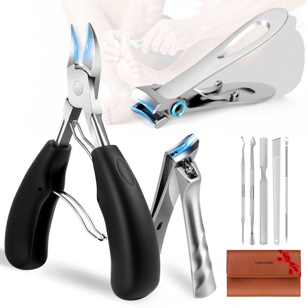 Kit LIONVISION pour seniors, huit pièces, idéal pour les soins des pieds à domicile.