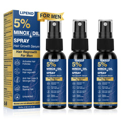 Lipend Minoxidil spray 60 ml pour stimuler la croissance des cheveux.