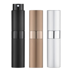LISAPACK atomiseur 8 ml noir, compagnon de voyage discret et sans fuite.