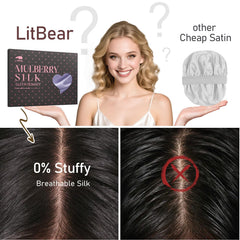 LitBear bonnet-soie-reduction-frictions: surface lisse protège les longueurs des cassures.