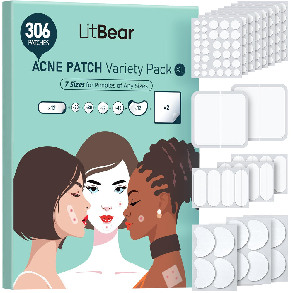 LitBear patch hydrocolloïde 8mm sur le visage, protection rapide des petites imperfections.