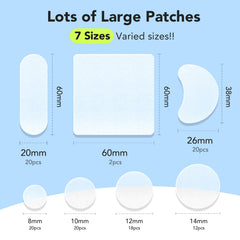 LitBear patches 10mm visage: couverture précise et adhérence douce.