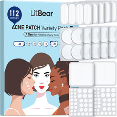 LitBear patches 8mm visage: discrétion et absorption adaptée.