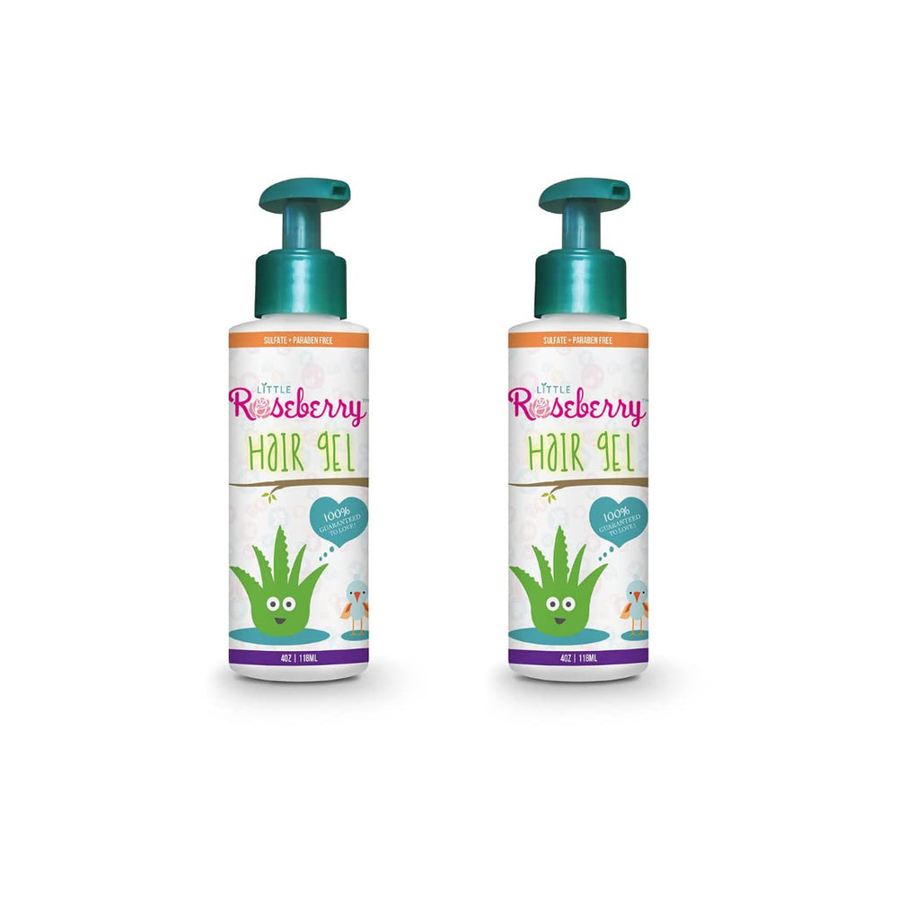 Little Roseberry gel-cheveux enfant en bouteille, maintien léger et naturel.