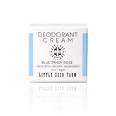 Little Seed Farm Déodorant Crème en bocal, senteur bleu-tansy-rose, fraîcheur naturelle.