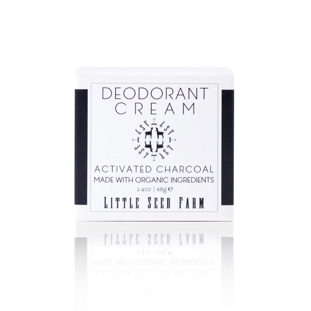 Little Seed Farm déodorant crème au charbon actif, bocal — fraîcheur naturelle.