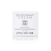 Little Seed Farm déodorant crème incolore dans le pot, application fluide et confortable.