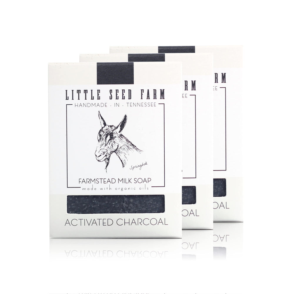 Little Seed Farm savon lait chèvre et charbon actif nettoie visage et corps