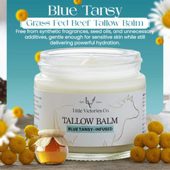 Ingrédients clés tansy bleu miel Manuka et jojoba présents dans Little Victories Co.