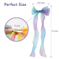Little World clips noeud ruban rose, idéal pour des looks festifs.
