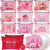 LIUBUJINGYING sac maquillage Valentin avec coeurs rouges, cadeau pratique.