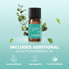 LIUCED bombe-douche eucalyptus menthe, aide à dégager les sinus et respire librement